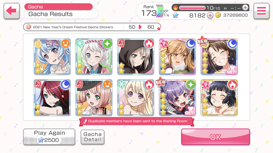 it took six pulls  with one having kanon's rate up card for this event as the only new card, another...