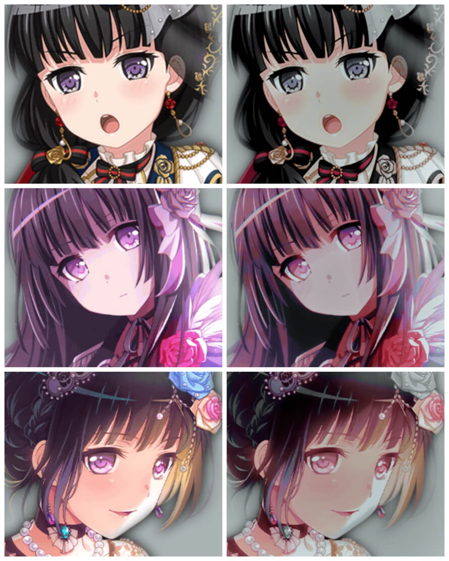   Loving every bandori girl...