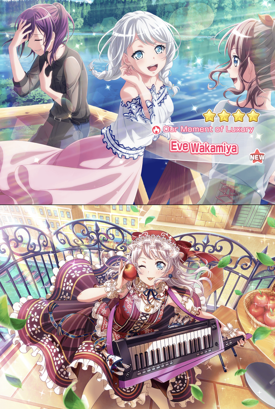     WAAAAA, I GOT EVE’S 4  STAR CARD, I’M LEGIT SO HAPPY

  Bushido!  

Thank you Gacha Gods, I...