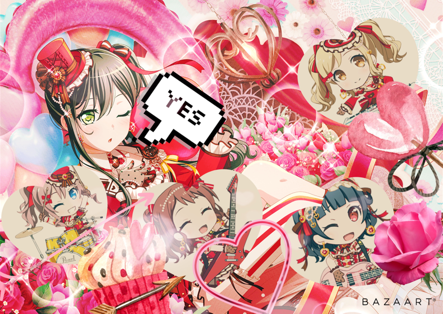I made a Valentine’s Day edit with the new Poppin Party set! I love the Tae’s card more then Rimi’s...