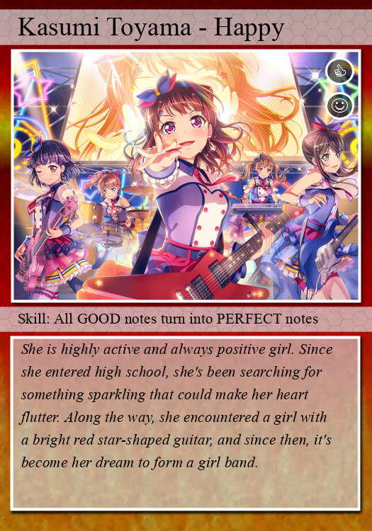Kasumi trading card. 

This is fun, I might start doing this more often...