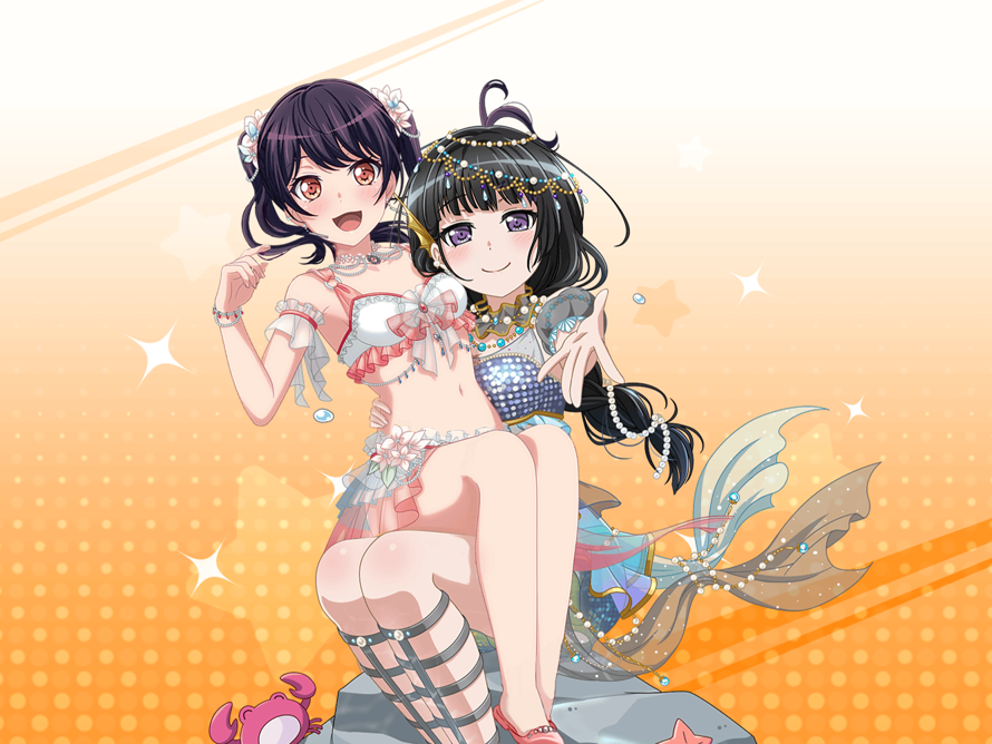 the new Tsukushi's pose is super similar to Mermaid Rinko except she doesn't have a rock to sit on...