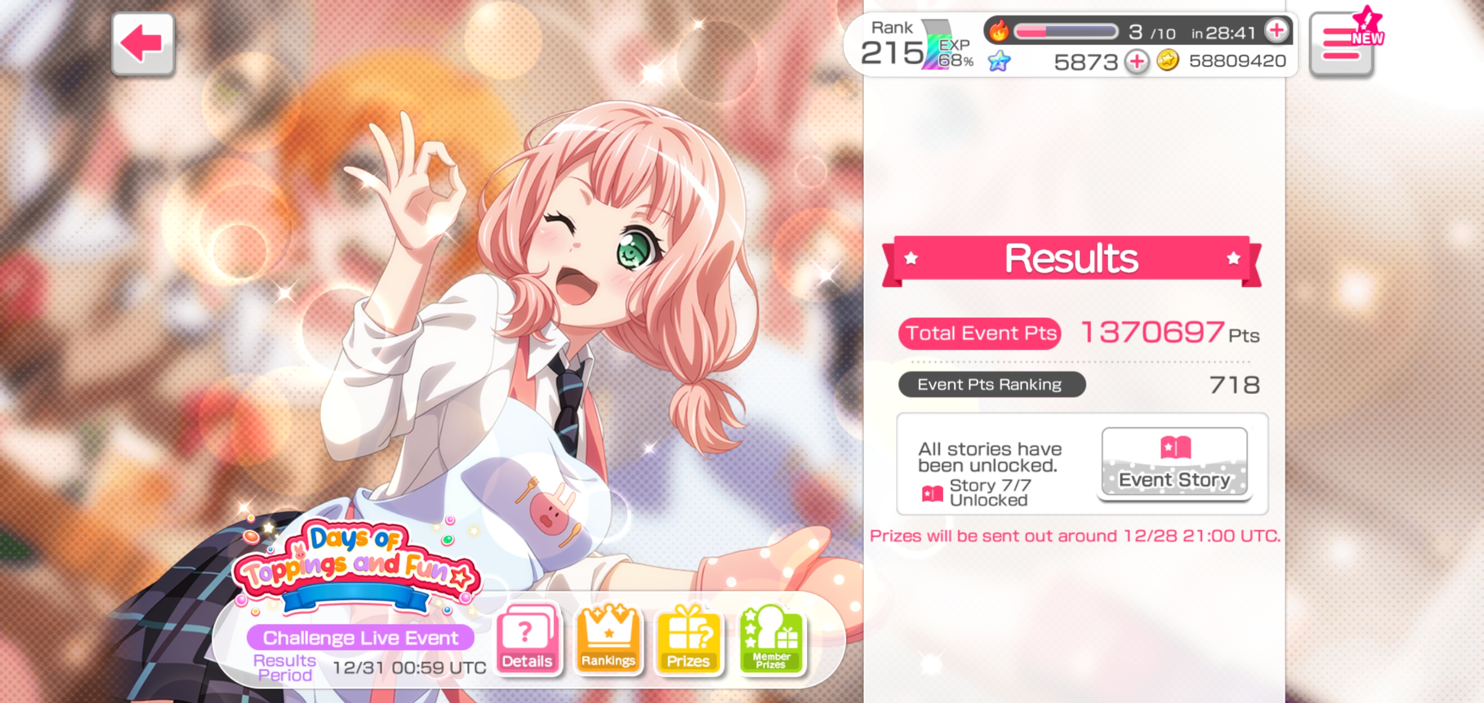 Bandori Confessions! — I love getting a high ranking during events, but