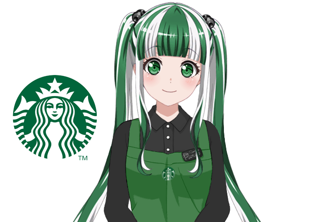 pareo again but this time she's starbucks