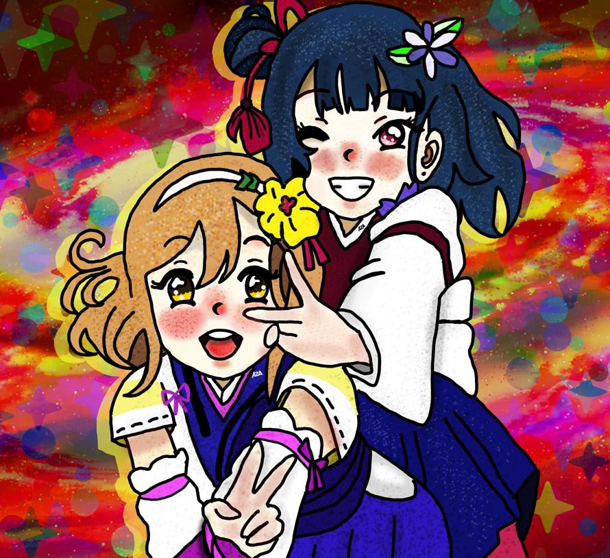 This isn't a Bandori theme, but i saw the new official art of Aqours and i needed to draw my...