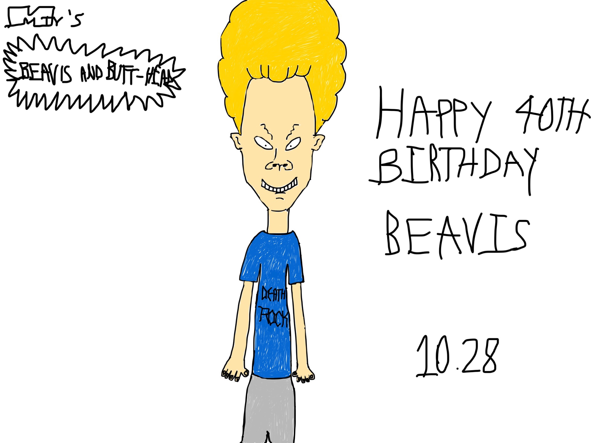 I drew Beavis for his 40th birthday, so... Happy 40th birthday, Beavis! |  Feed | Community | Bandori Party - BanG Dream! Girls Band Party