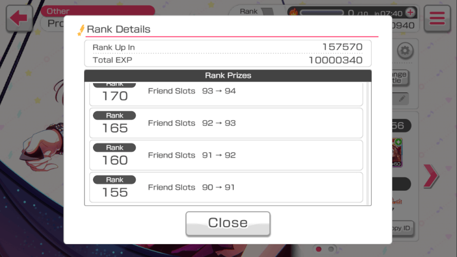 10 Million Rank EXP. Along with 16 4★s. 65 3★s and god knows how many 2★s and dupes. If you'd told...
