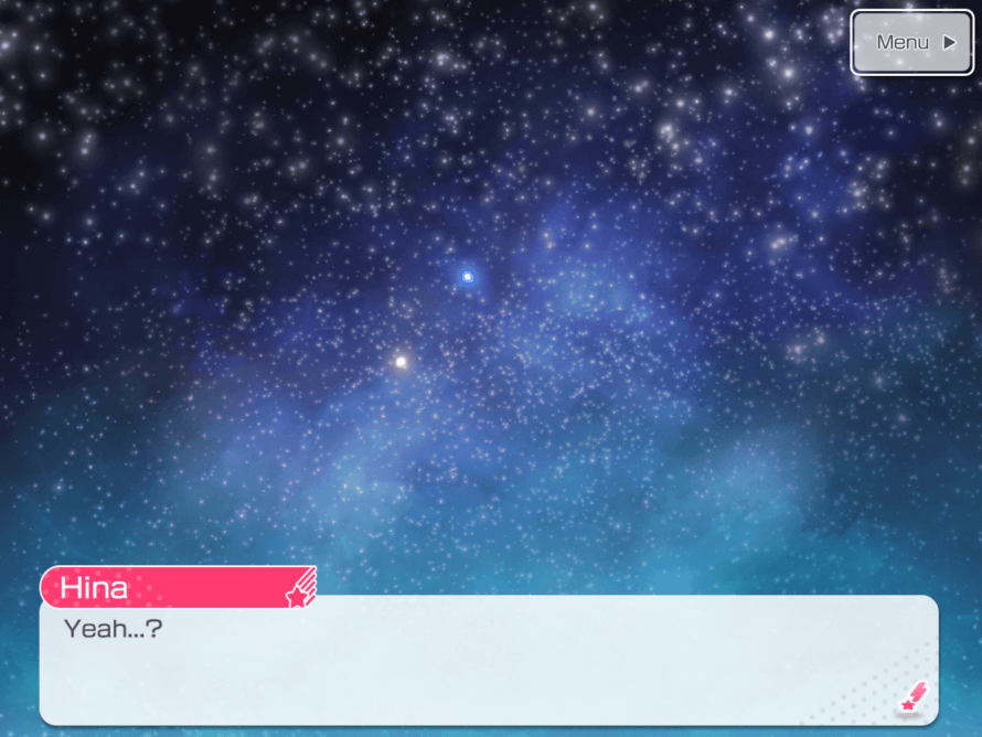 Hina died and became a starry sky
       now she is communicating with Sayo from the heavens