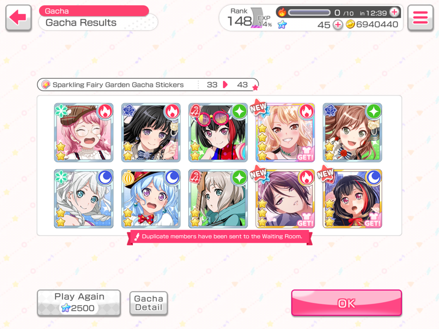 I’ve been trying to get the new Morfonica event 4 stars. I got Mashiro first pull but I didn’t get...