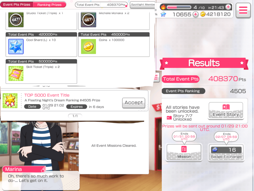 Welcome back, everyone, to . . .

   ChomamaLi ‘s EVENT EVALUATION!

This was the most amazing...