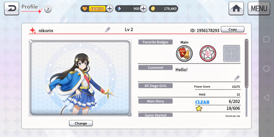 Started playing Revue Starlight yesterday, if you're playing as well feel free to follow me/add me....