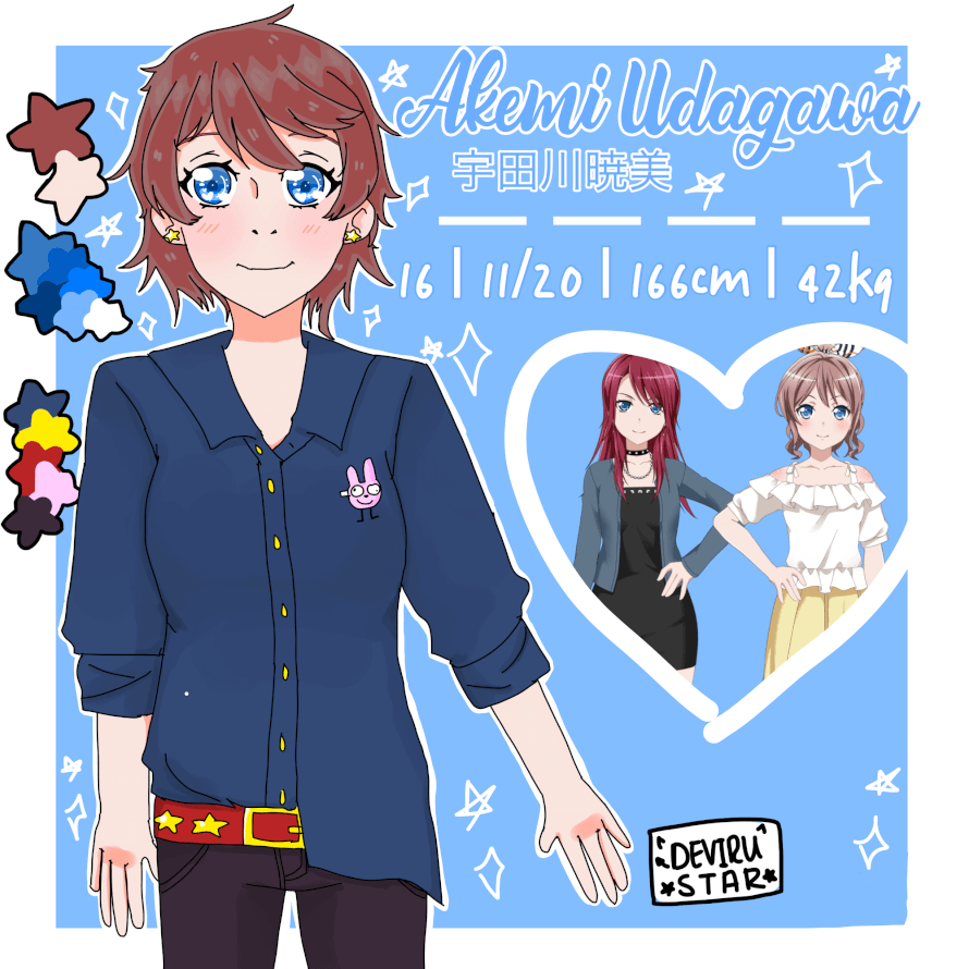 Hello!! Here is a TomoSaaya kid I made <333
   
Her name, age, birthday, height and weight are...