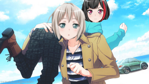 Ran: Moca, let me gooooo! Stoop!
Moca: No, you are so cute! 