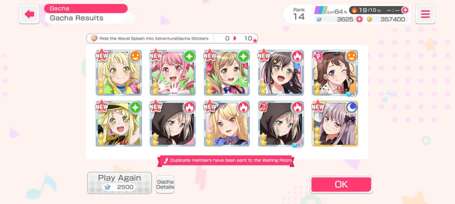 Bruhhh i can't get ★5 kokoro and ★5 michelle 🙄💔

So... this is my pull result