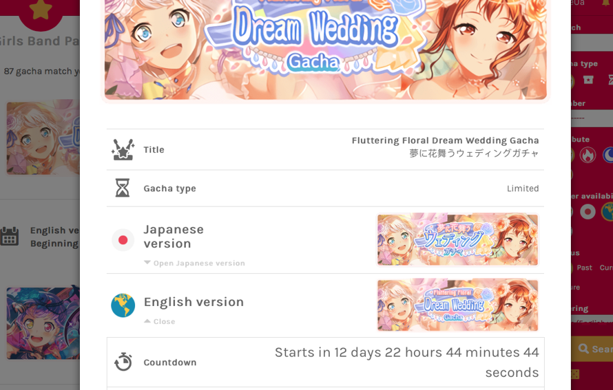 YES THE DREAM WEDDING IS COMING SOON! I know I was planning to tier for Kokoro with 5000 stars but...