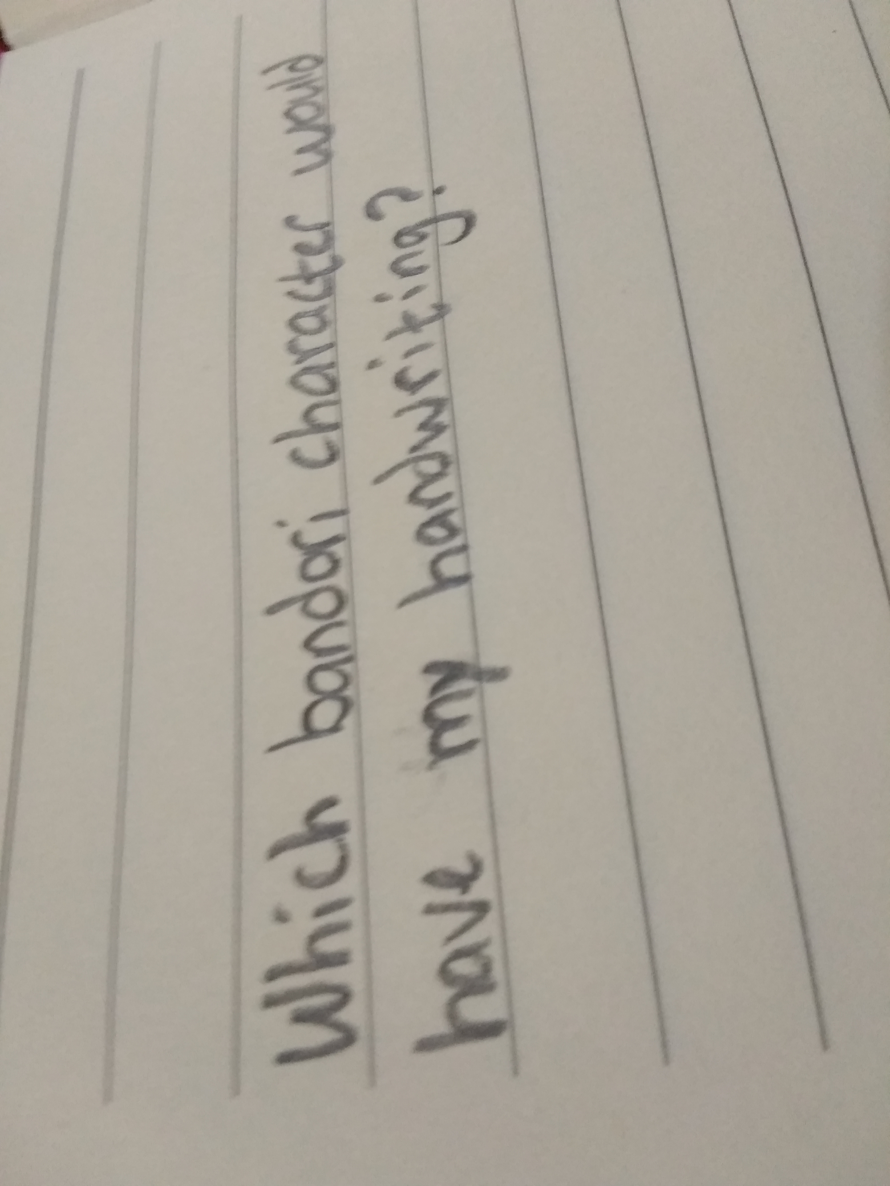 I'm trying the handwriting trend, I know my camera isn't faced properly.


Isn't made by me I forget...