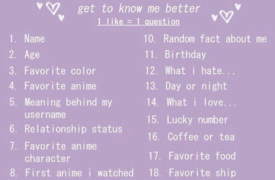 1 like = one question please