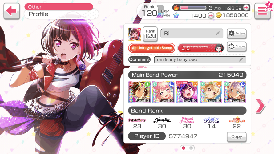 uhh i've never posted to here but hey im Ri, I really don't remember the date I started bandori but...