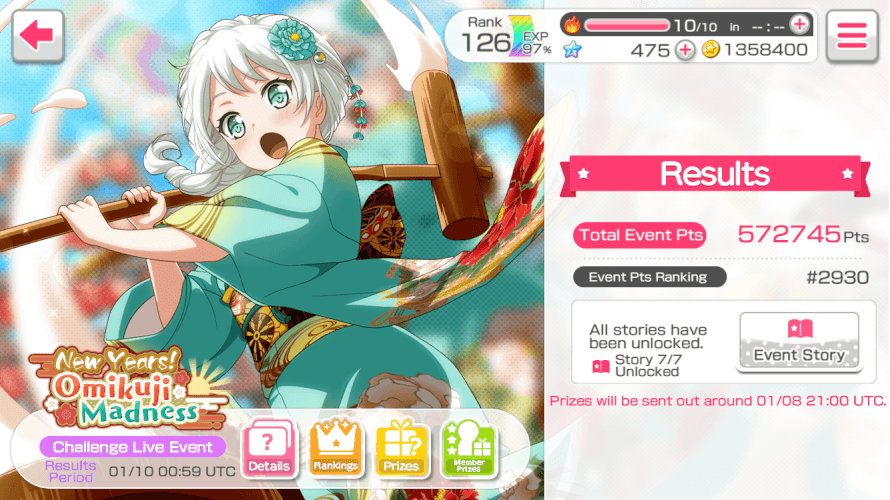 wow, i actually ranked higher than i did during the hanamaru andante event?