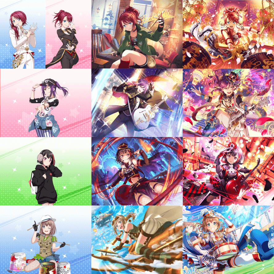 i saw @akaoi do this, so i figured i'd do it as well! my favorite cards of each rarity for my best...