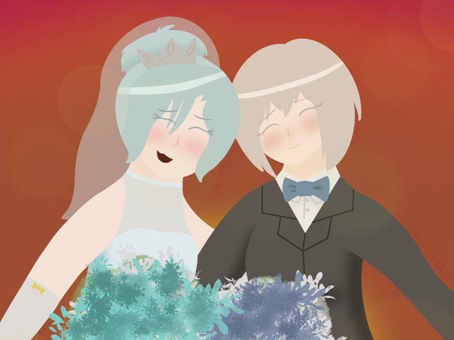 Wedding day MocaHina for day six of rare pair week!