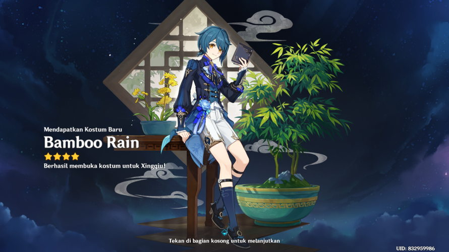 I'm glad I got another skin for Xingqiu, I like this one better than the original one :3