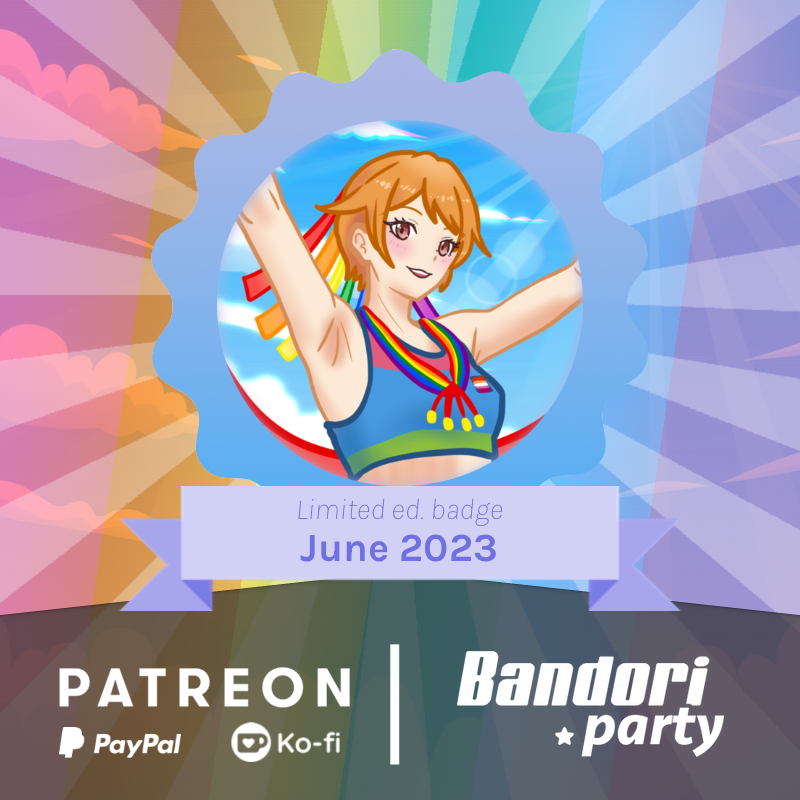      June 2023's limited badge is here! 🤩🎉  

 It's a very special badge featuring Hagumi 🏳️‍🌈,...