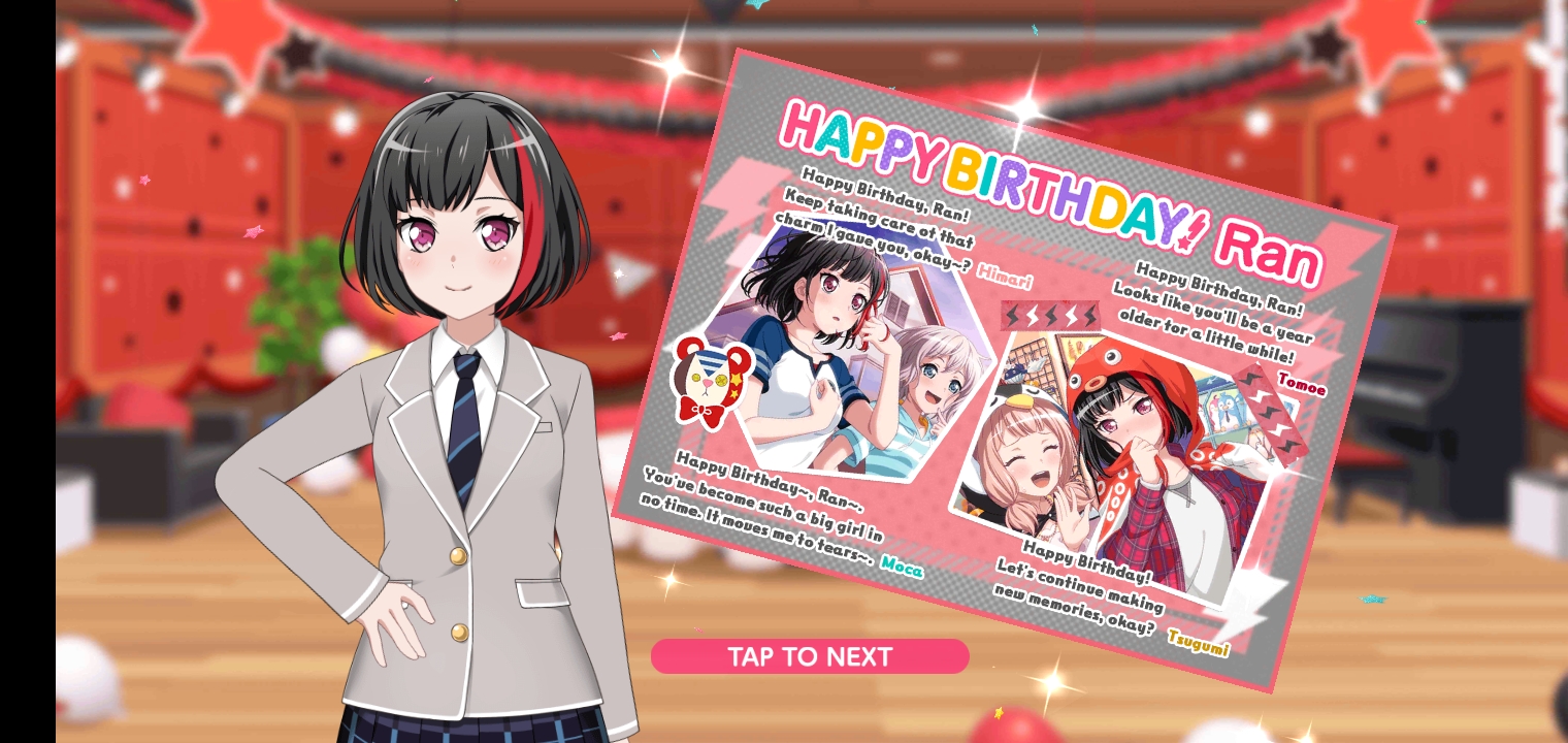 Joyeux Anniversaire Ran Tu N A Beau Pas Montrer Beaucoup Tes Sentiments Tu Restes Une Fille A Qui Feed Community Bandori Party Bang Dream Girls Band Party