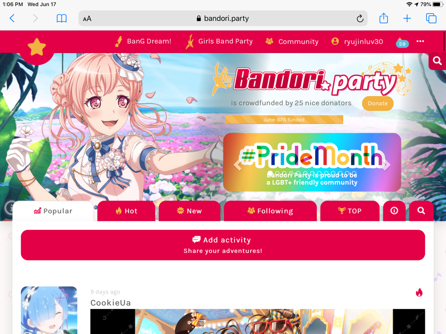 Nanami visited me in a field of flowers