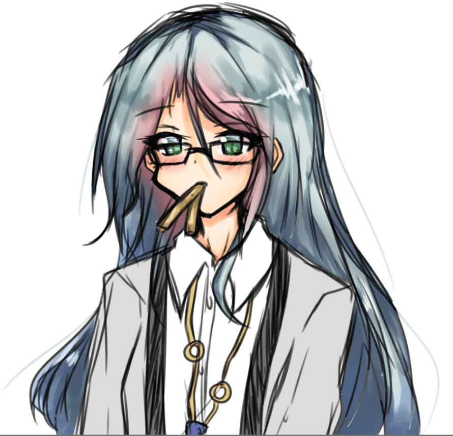 ebic colored doodle of Sayo that's not finished yet, I think I should just post my art here whenever...