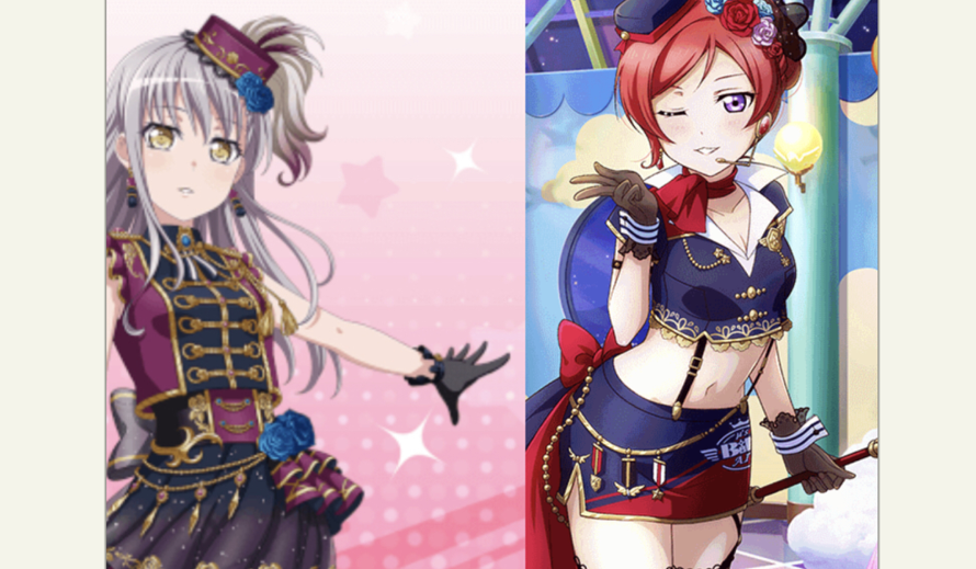   Yukina and maki   from love live teehee   I just wanted to make they have the same face expression...