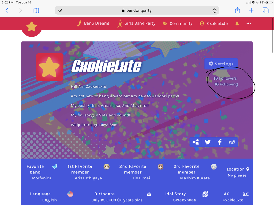 Thank u for 10 followers!!