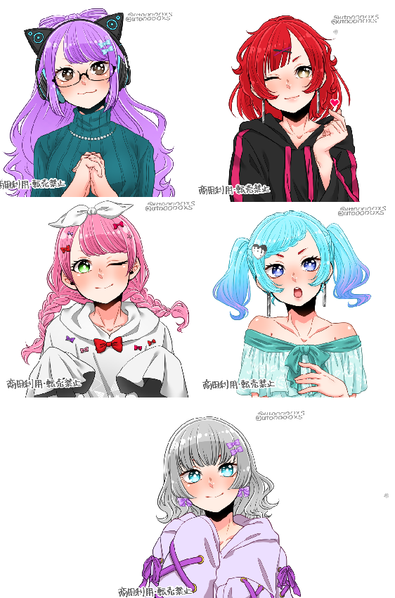 I made the members on picrew! I'm gonna say who each of them are so it's not confusing  top to...
