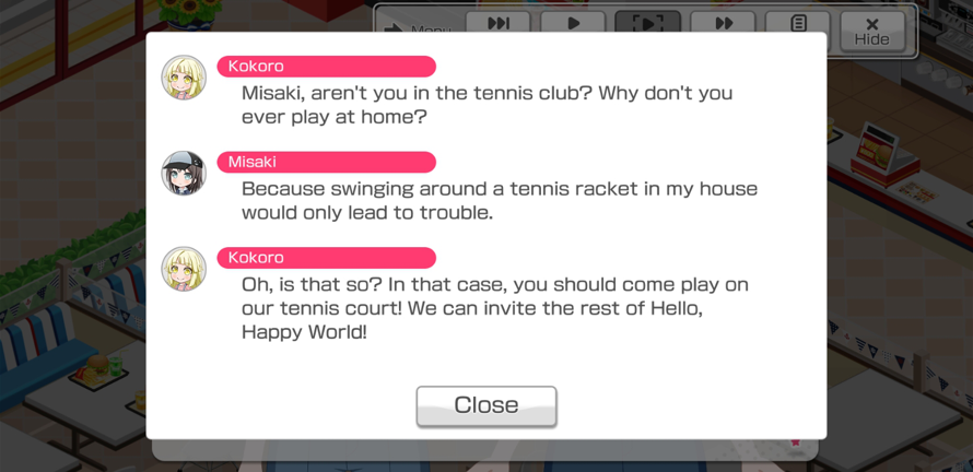      "That's how we market our tennis court" 