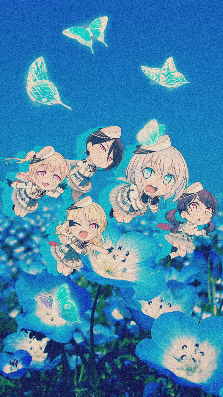 made a morfonica wallpaper because i just had to when i saw the garupa pico art of them!!! i love...