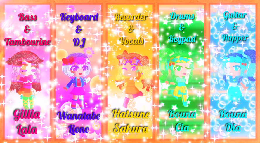 ⭐️💝 Pretty cure Go Go, my very own bandori band. Want me 2 do self introduction of each member? 💝⭐️
