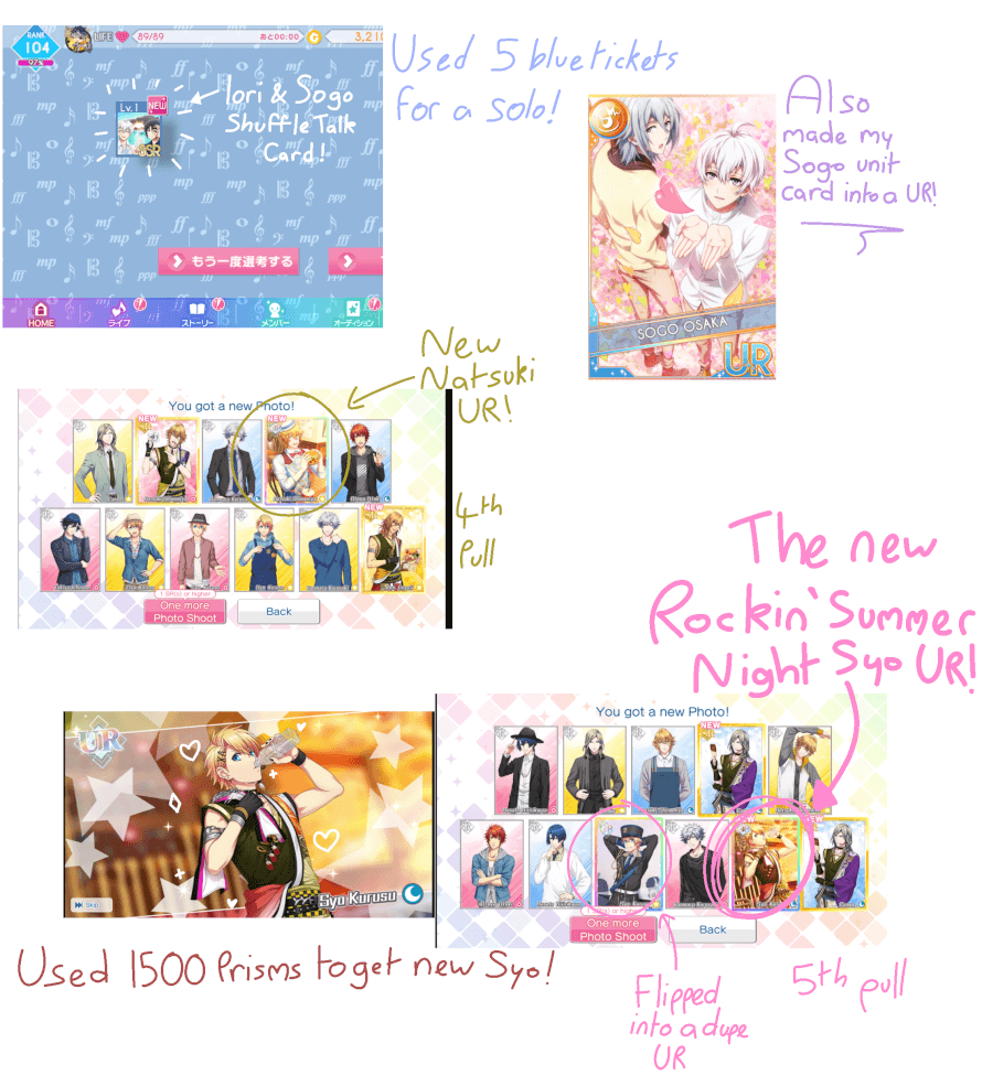 So I only just found out that Imgur's blocked in Turkey so I had to compile my recent gacha luck...