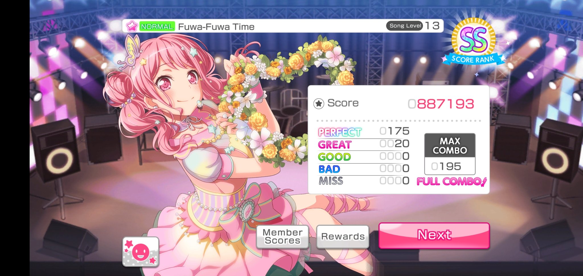 Hello, for the past 1 month and I made my first SS score on average I  didn't think I got there it... | Feed | Community | Bandori Party - BanG  Dream! Girls Band Party