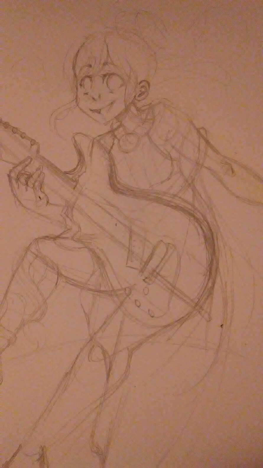 Here's the rough sketch of Sea Goddess Tae! Inking will be done soon.... 
Whoever guesses the...