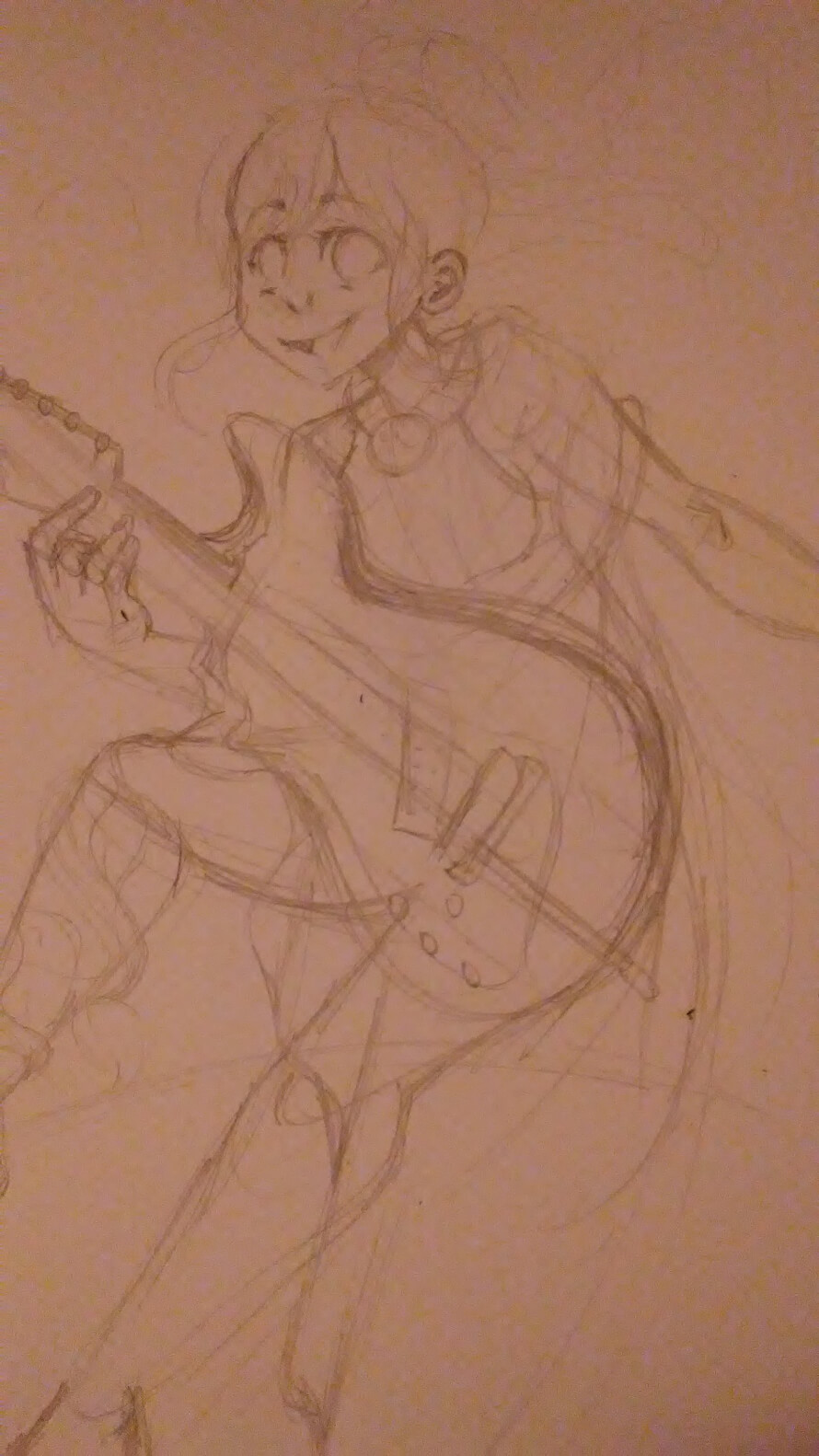 Here's the rough sketch of Sea Goddess Tae! Inking will be done soon.... 
Whoever guesses the...