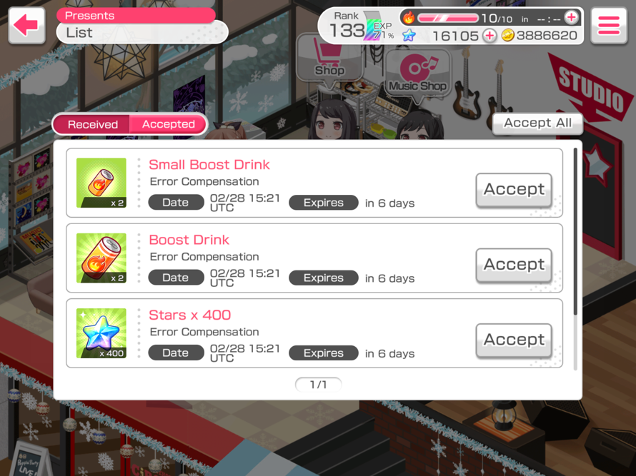 it let me log in again and FLIP’N YESSSSSSSSS LOOOOOOK WE GOT THE GOOOODS