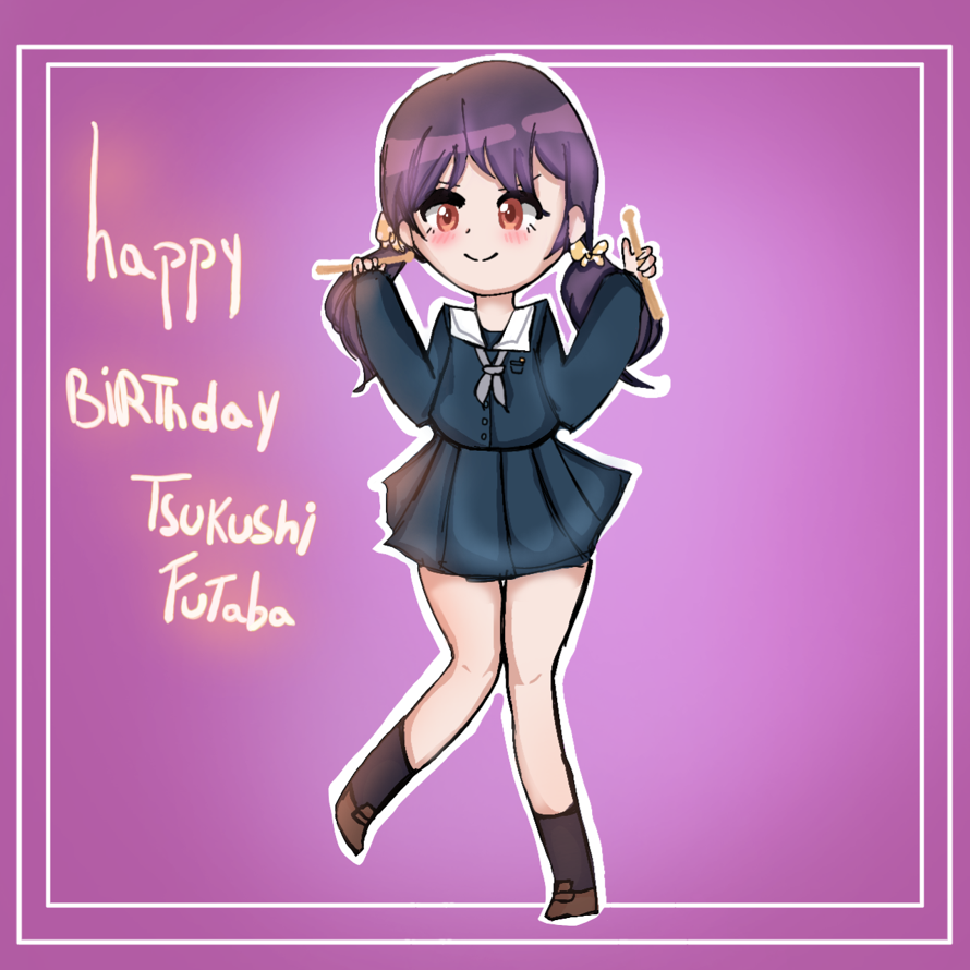 Aah sorry i forget post this yesterday 😞
Well, happy birthday tsukushi 🌟🌟