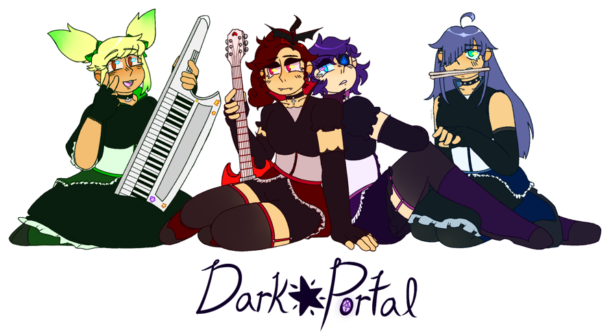 i finally finished the full drawing of DARK★PORTAL  also stylized as DA★PA or DAPA , my fan band...