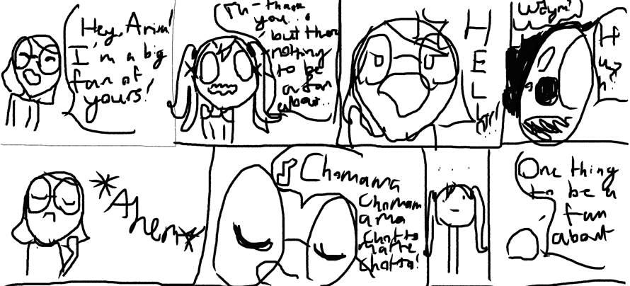 Hey, so I just wanted to share a junk comic I made testing out the comic feature on my art app!...