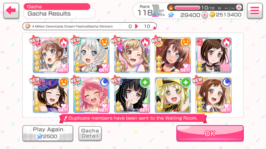 Dream Festival pulls :  I only had 1 4  which was original Saya  not so powerful  but Dream fest...