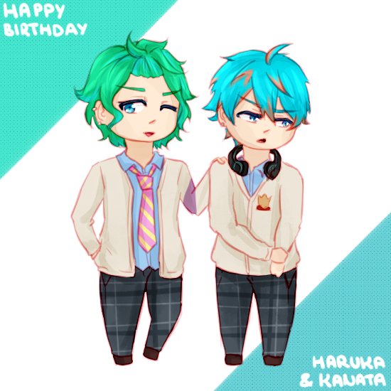 Nijou twins birthday doodle I finished literally 5 minutes before the day ended in JST

I'm sorry,...