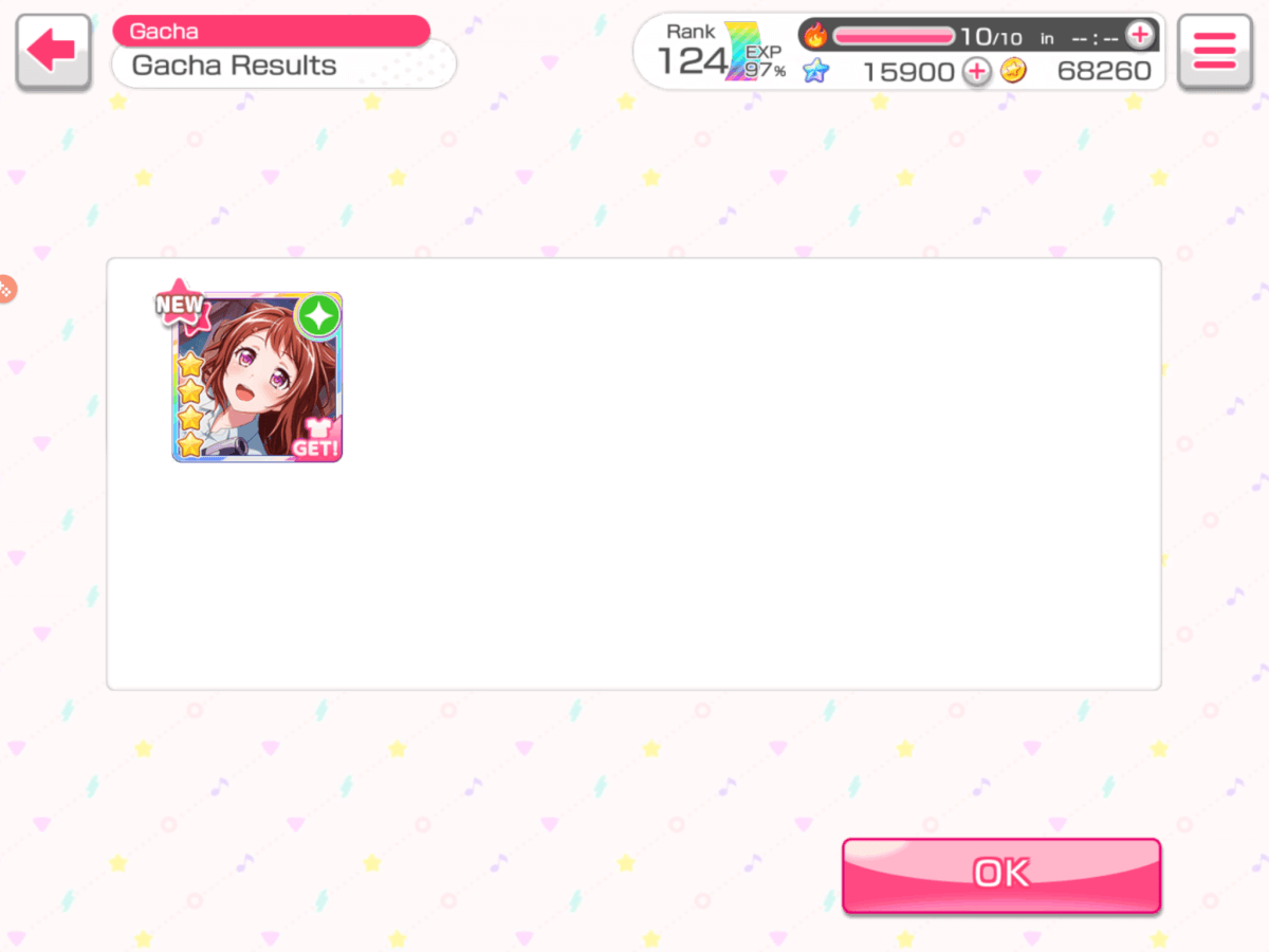 oh my god finally the daily pull gave me something other than a 2 star. welcome home Kasumi~