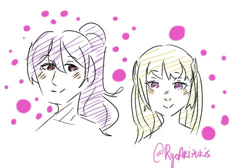 First post! I have so many bandori's draws unfinished.... but here's a kaochisa doodle! 

  anyway...