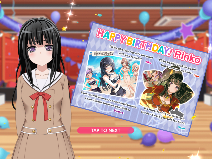 I have been dead for a few weeks. I am back! HAPPY BIRTHDAY RINKO <3