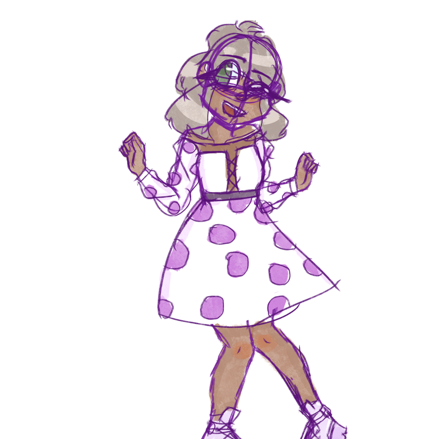 i didnt work on the pasupare thing yesterday so take a doodle of my random oc yayy